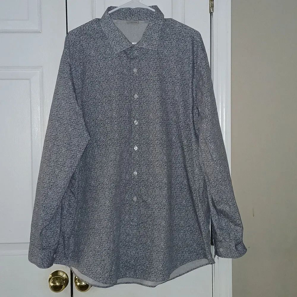 Reaction Kenneth Cole Slim Fit long sleeve button down dress shirt  Sz 2XL EUC